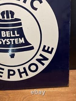 Large Authentic & Original Vintage Bell System Double Sided 18x18 Inches Sign