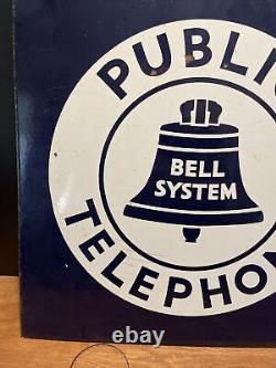 Large Authentic & Original Vintage Bell System Double Sided 18x18 Inches Sign