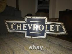 Large Chevrolet Double Sided Porcelain Sign