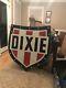 Large Dixie Gas Oil Double Sided Porcelain Sign