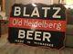 Large Double Sided Blatz Beer Porcelain Sign 45 X 36