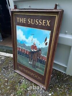 Large Double Sided pub sign The Sussex wetherspoon 120cm x 80cm