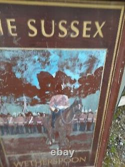 Large Double Sided pub sign The Sussex wetherspoon 120cm x 80cm