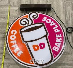 Large Hanging Dunkin Donuts Sign DD Dunkin Double Sided 45 by 35