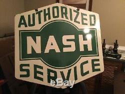 Large Nash Authorized Service Double Sided Dealer Sign