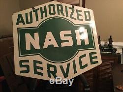 Large Nash Authorized Service Double Sided Dealer Sign