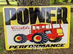 Large Old Double-sided Versatile Power Farm Porcelain Metal Tractor Sign
