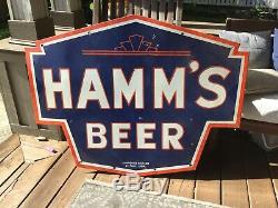 Large Old Hamms Beer Double Sided Sign