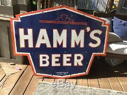 Large Old Hamms Beer Double Sided Sign