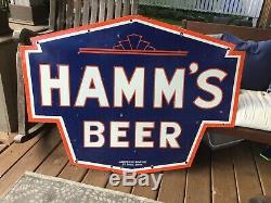 Large Old Hamms Beer Double Sided Sign