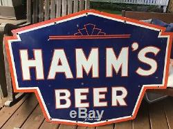 Large Old Hamms Beer Double Sided Sign