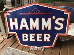 Large Old Hamms Beer Double Sided Sign