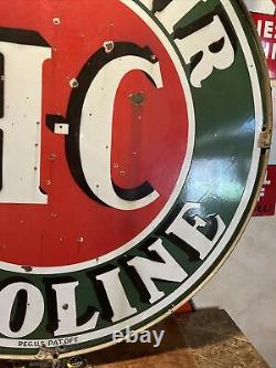 Large Original & Authentic''sinclair'' 48 Inch Double Sided Porcelain Sign