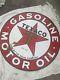 Large Original & Authentic''texaco'' 42 In. Double Sided Porcelain Sign