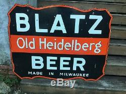 Large Original Blatz Beer Double Sided Sign