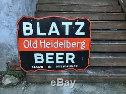 Large Original Blatz Beer Double Sided Sign