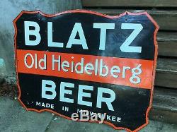 Large Original Blatz Beer Double Sided Sign