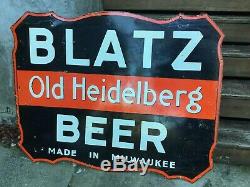 Large Original Blatz Beer Double Sided Sign