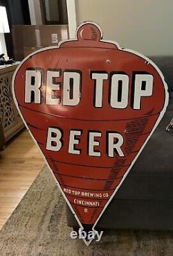 Large Original Red Top Beer 48 x 32 Double Sided Porcelain Sign