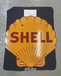 Large Porcelain Shell Gas Sign 4ft x 4ft Double Sided NOT REPRODUCTION