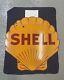 Large Porcelain Shell Gas Sign 4ft X 4ft Double Sided Not Reproduction