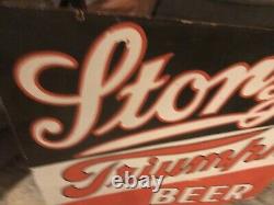 Large Storz Triumph Beer Double Sided Porcelain Sign