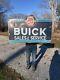 Large Vintage Buick Sales & Service Metal Sign 48 Inch Double Sided 442 Skylark