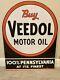 Large Vintage Buy Veedol Motor Oil Double-sided Porcelain Tydol