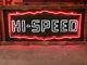 Large Vintage Hi-speed Gas Double Sided 7 Foot Neon Sign Hot Rat Rod Oil Car Wow
