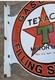 Large Vintage Texaco Double-sided Flange Porcelain Gas Sign 17 X 17