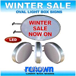 Light Box Signs SALE Oval LED Projecting Illuminating Blank Double Sided Sign