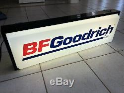 Lighted Dealer BF GOODRICH Tire Sign Red Blue Double Sided Hanging Sign 12x36x6