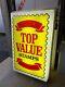 Lighted Top Value Stamps Double Sided Sign. Mid Century Era Not Neon Route 66