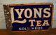 Lyons Double Sided Tea Enamel Sign Advertising Mancave Garage Metal Vintage Retr