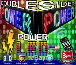 MIXED COLOR DOUBLE-SIDED LED SIGN 15 x 41 PROGRAMMABLE SCROLLING MESSAGE BOARD