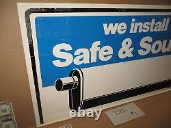 MUFFLER SHOP We Install- SWINGING SIGN Two Sided OLD VINTAGE Gas Oil BIG HEAVY