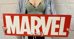 Marvel Double Sided Metal Sign Comic Books Tv Characters Movies Cinema Gas Oil
