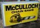 Mcculloch Chainsaw Dealer Original Advertising Light Up Sign. Double Sided