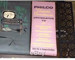 Mid Century Modern 50s Philco Predicta double sided advertising sign vintage ret