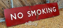 Midland double sided No Smoking railway enamel sign railwayana rail vintage