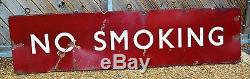 Midland double sided No Smoking railway enamel sign railwayana rail vintage