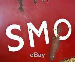 Midland double sided No Smoking railway enamel sign railwayana rail vintage