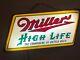 Miller High Life The Champagne Of Beer Sign Double Sided Light-up 1940's