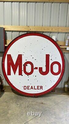 Mo-Jo Gas Dealer 6FT Double Sided Porcelain Sign