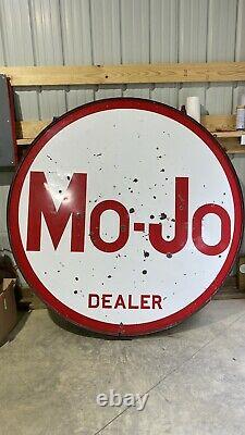 Mo-Jo Gas Dealer 6FT Double Sided Porcelain Sign