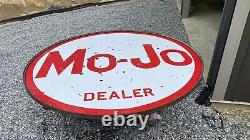 Mo-Jo Gas Dealer 6FT Double Sided Porcelain Sign