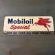 Mobil Gas Double Sided Porcelain Advertising Sign Mobiloil Special