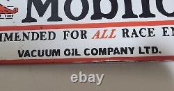 Mobil Oil Enamel Sign Double Sided Gargoyle Vintage Advertising 42.5cm X 25cm
