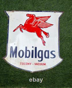 Mobilgas Porcelain Advertising Sign 24'' Inches Double sided