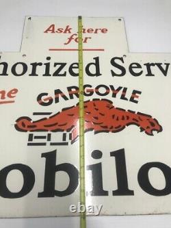 Mobiloil Gargoyle 36x24 Double Sided Porcelain Enamel Sign